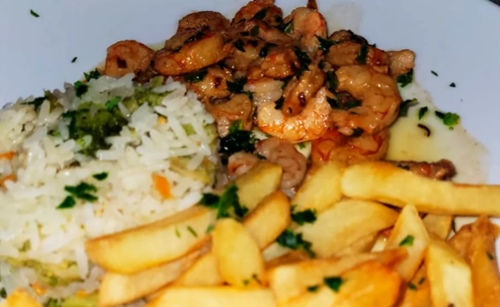 Filé de camarão Pizzaria e Restaurante Corsário Boipeba