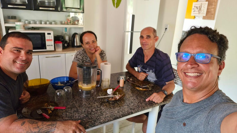 Almoço com o casal Carlos e Lúcia Evangelista Povoado de Santana