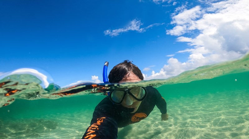 Mergulho com snorkel na Ilha de Boipeba