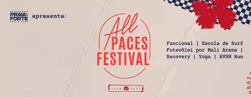 All Paces Festival: bem-estar no Réveillon Praia do Forte 2027 