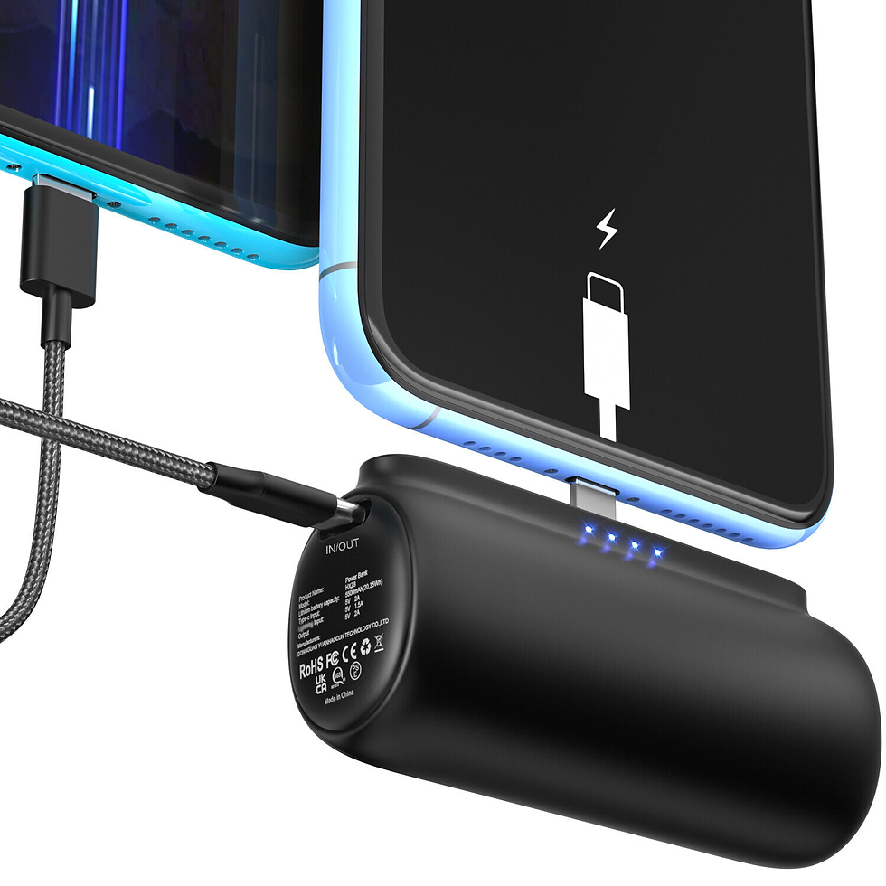 Thumbnail: Mini Power Bank Portable Charger for Iphone or Type C Phones Instant Charging