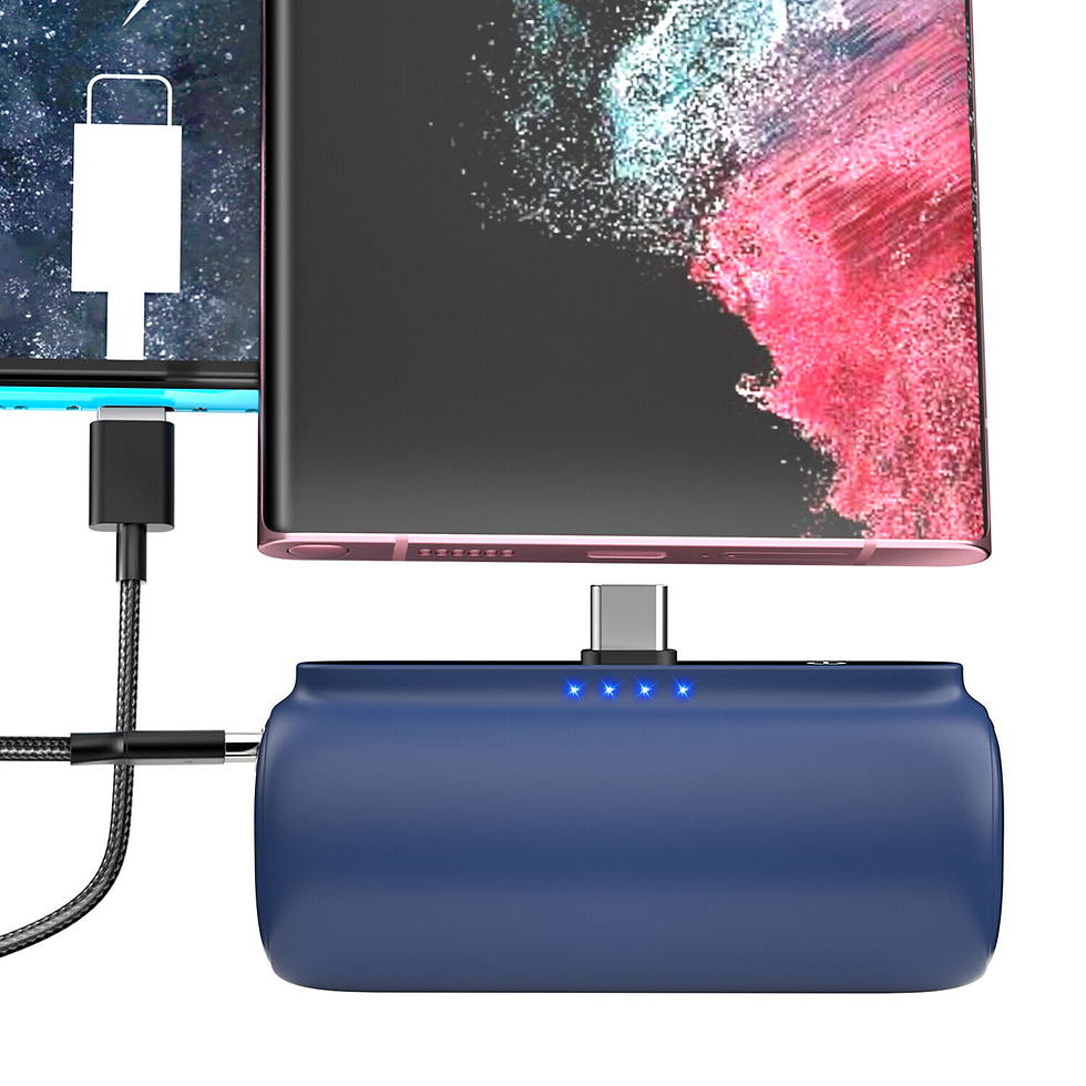 Thumbnail: Mini Power Bank Portable Charger for Iphone or Type C Phones Instant Charging