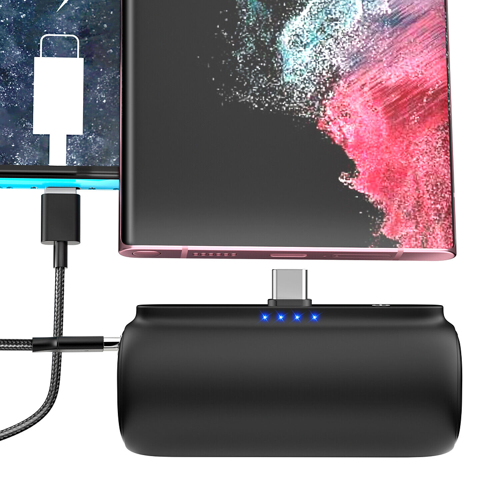 Thumbnail: Mini Power Bank Portable Charger for Iphone or Type C Phones Instant Charging