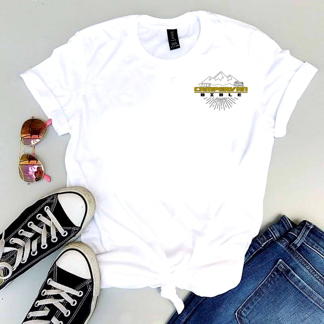 The Campervan Bible Official T-shirt (Small Design)