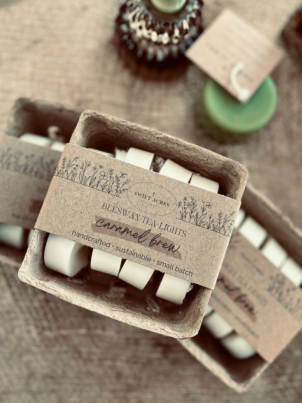 Thumbnail: Pure Beeswax Tealights | Hand-Poured Candles by Swift Acres 