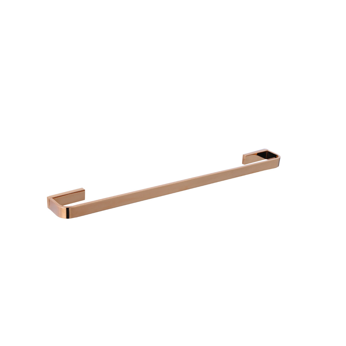 Porta Toalha 60cm Cromado Linha Premium Rose Gold com Dupla Resistência