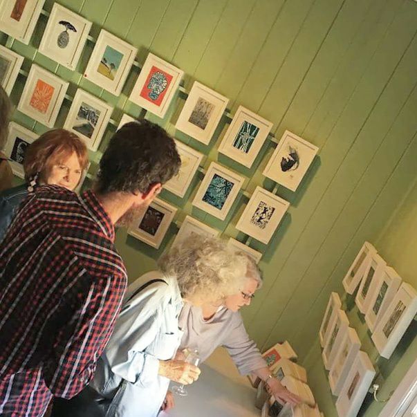 at the exhibition opening