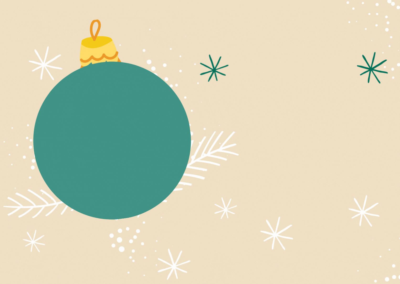 Beige Red Cute Simple Illustration Photo Frame Animated Christmas eCard (3).gif