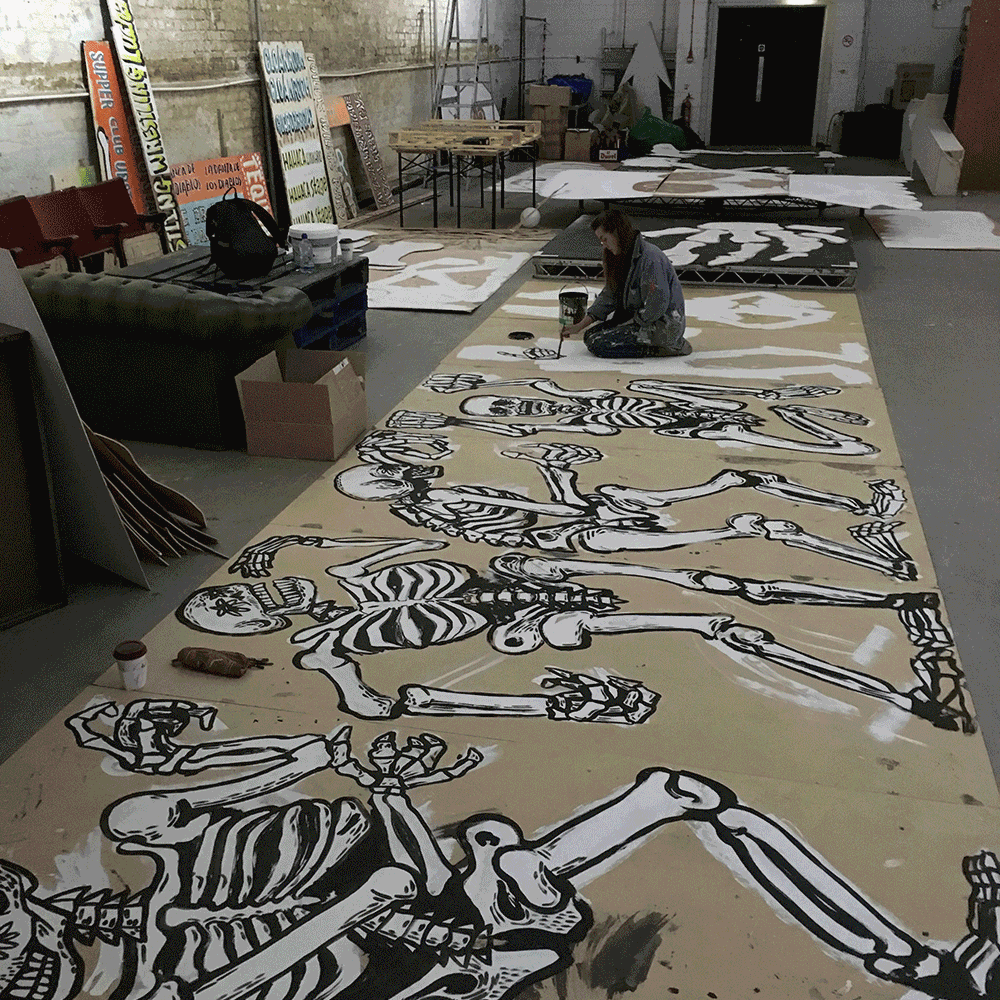 set design london - Darling and Edge - the Vaults - Christmas 2015