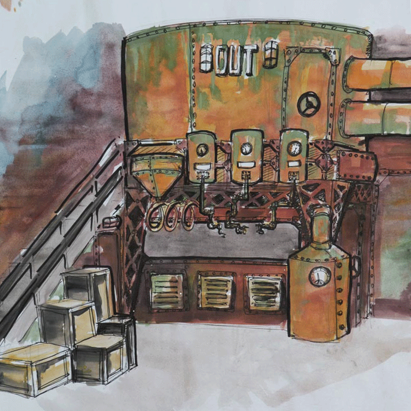 set design london - darling and edge - gingerline - gingerline machine