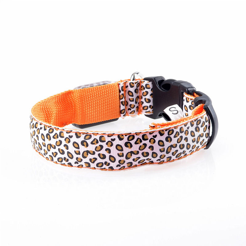 Thumbnail: LED Leopard Nylon Pet Collar ( For Dogs & Cat).