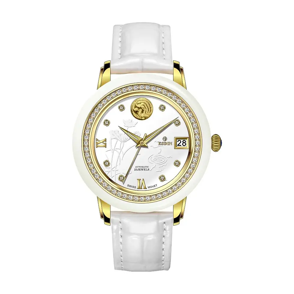 Thumbnail: Luxury Diamond Sports Stainless Steel Waterproof Automatic Watch