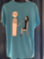 Diet Coke Girl Blue V-Neck T-shirt
