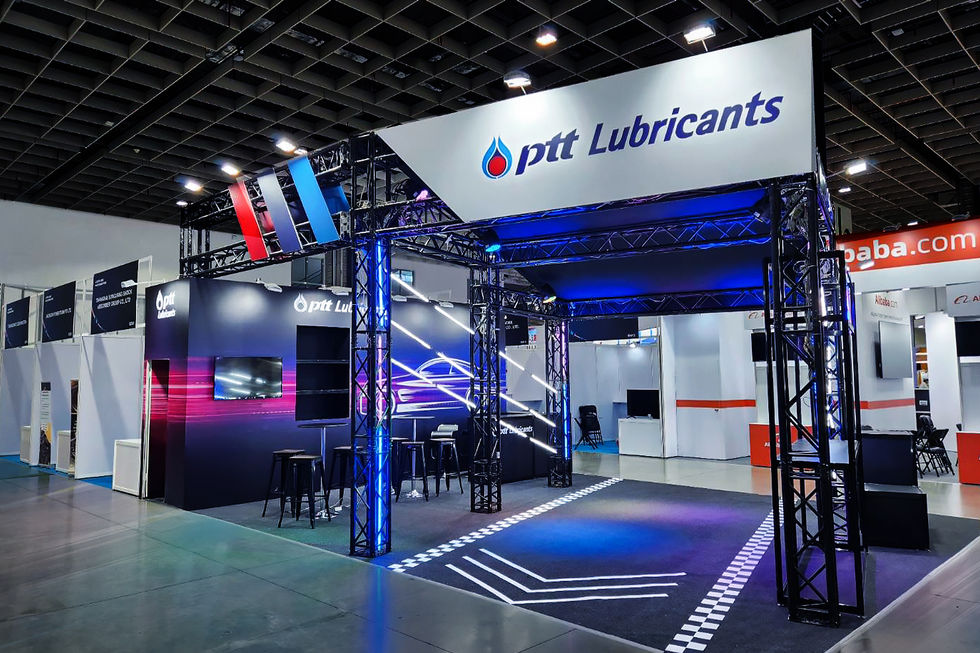 2024汽配展 PTT Lubricants 攤位實車展示與品牌燈光