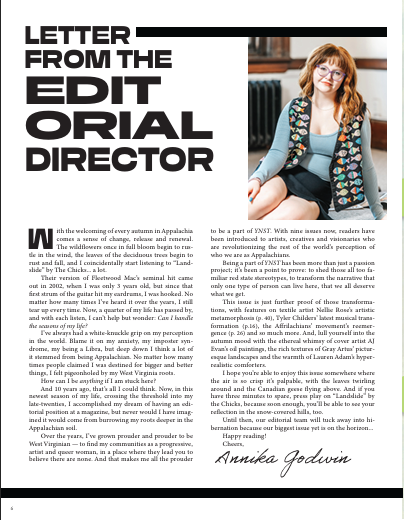 "Letter from the Editorial Director"