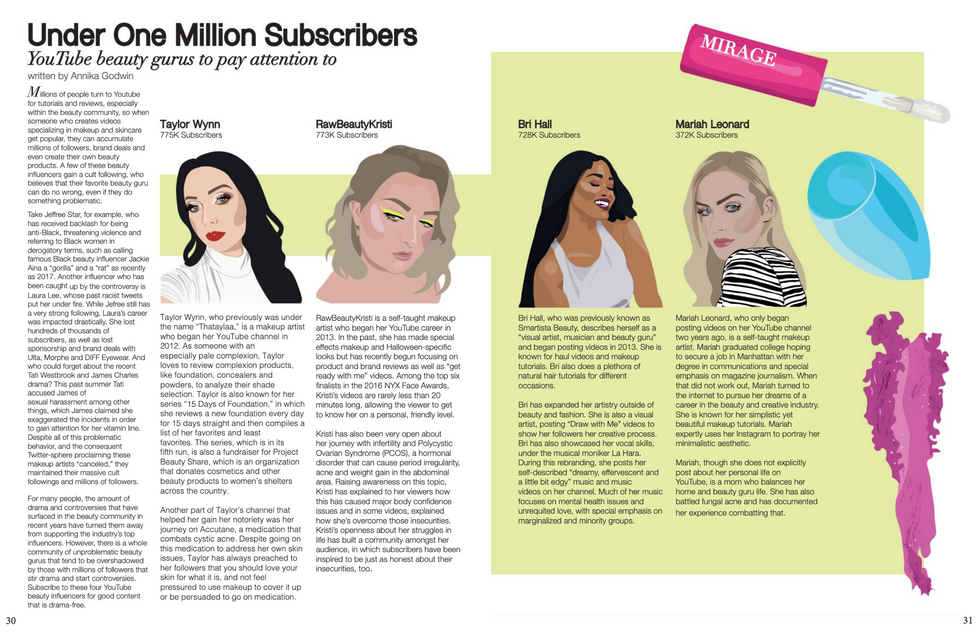 "Under One Million Subscribers: YouTube beauty gurus to pay attention to"