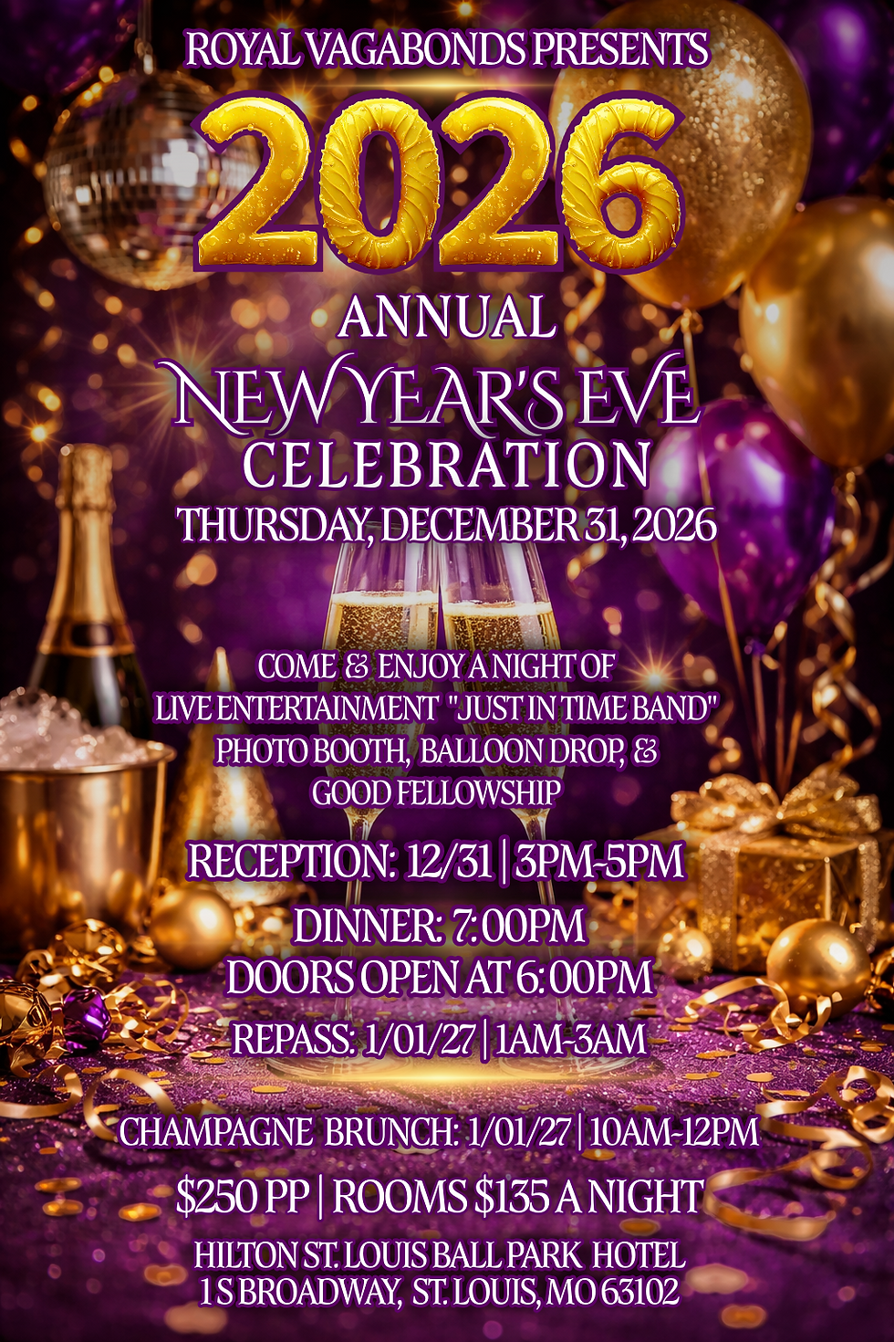Royal Vagabond Annual New Year's Eve Gala 2026