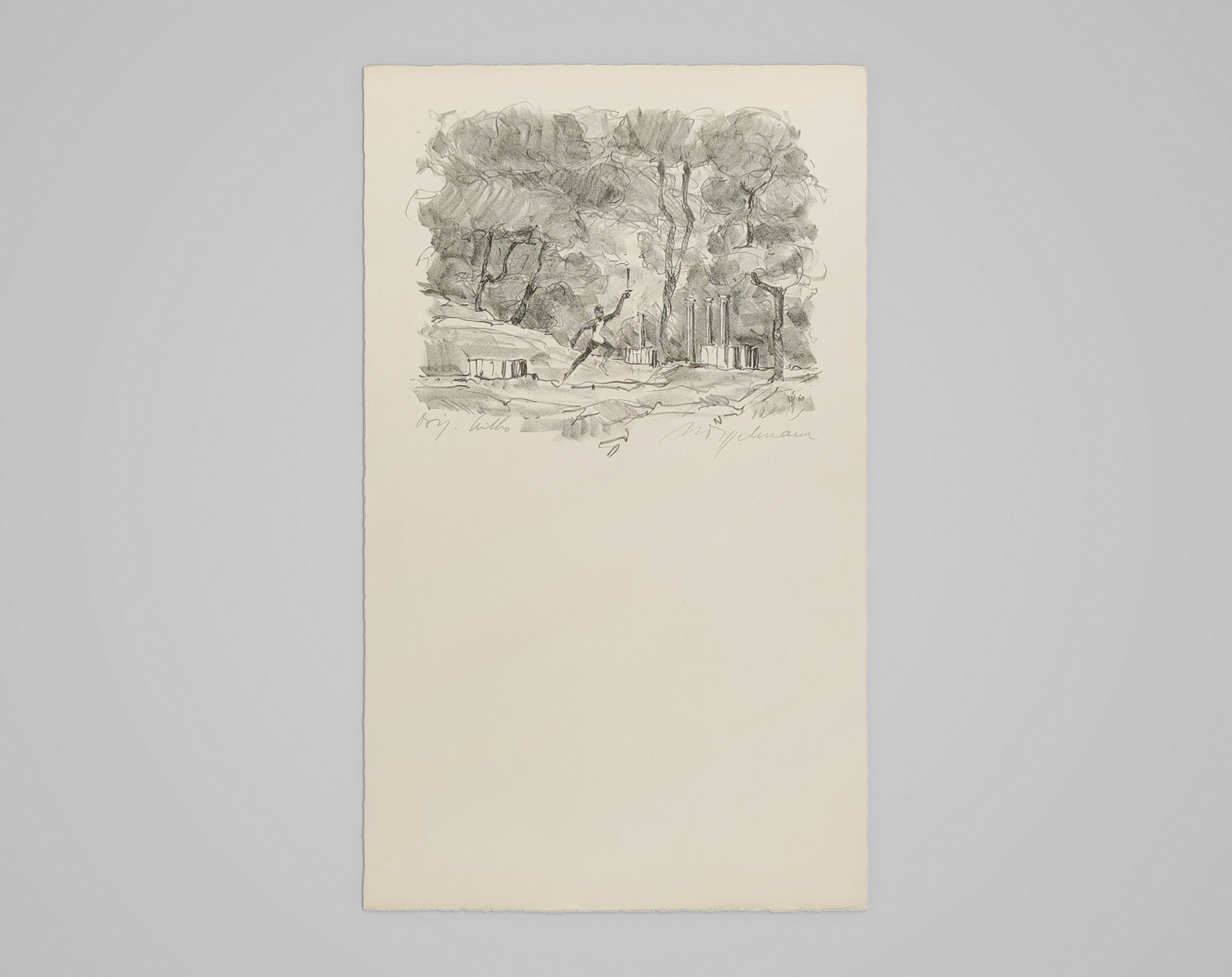 A.W. Diggelmann - Olympic Torch Bearer Lithograph Print