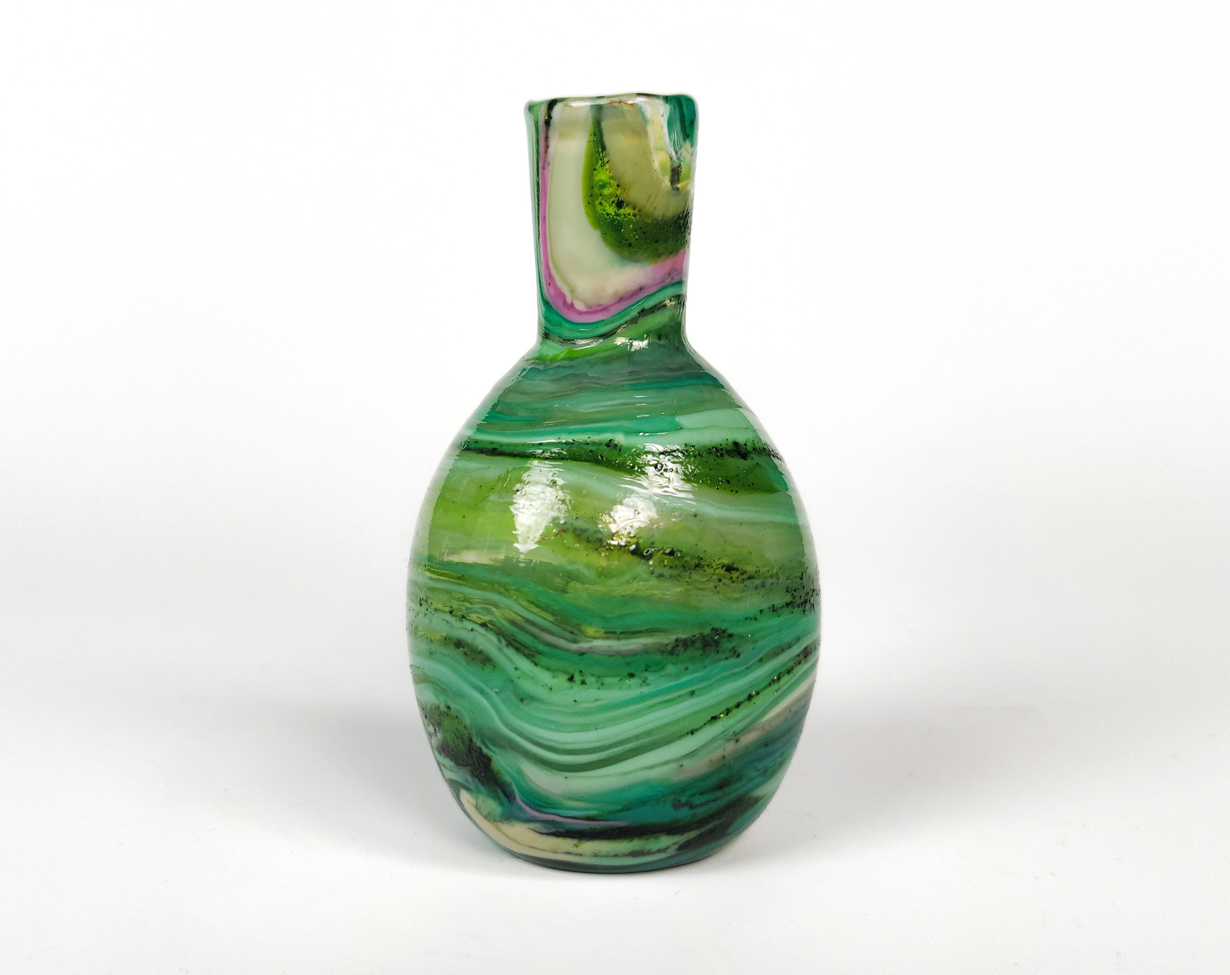 Hadeland - Gro Bergslien - RARE Vintage Green Chalcedony Glass Vase