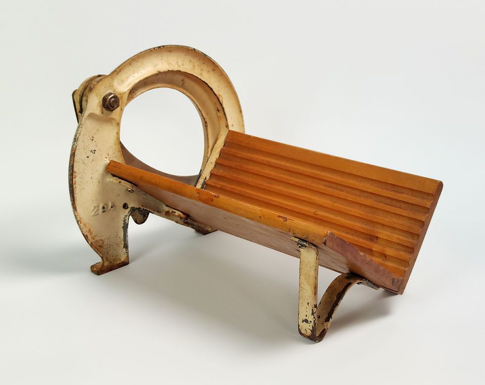 Thumbnail: Raadvad - Ove Larsen - 1950s Danish Cast Iron Bread Slicer