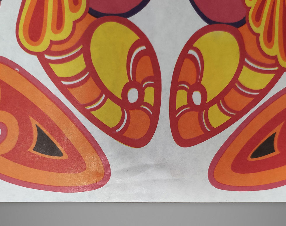 Thumbnail: Vintage 1960s British Poster Print – Zodiac Lion & Bull Design