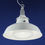 Thumbnail: 1950s Thorlux White Enamel & Opaline Glass Industrial Pendant Lamp