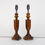 Thumbnail: Pair Of Vintage 1950s English Turned Oak Candlestick Table Lamps
