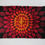 Thumbnail: 1960s-1970s Vintage Red & Brown Starburst Rya Rug