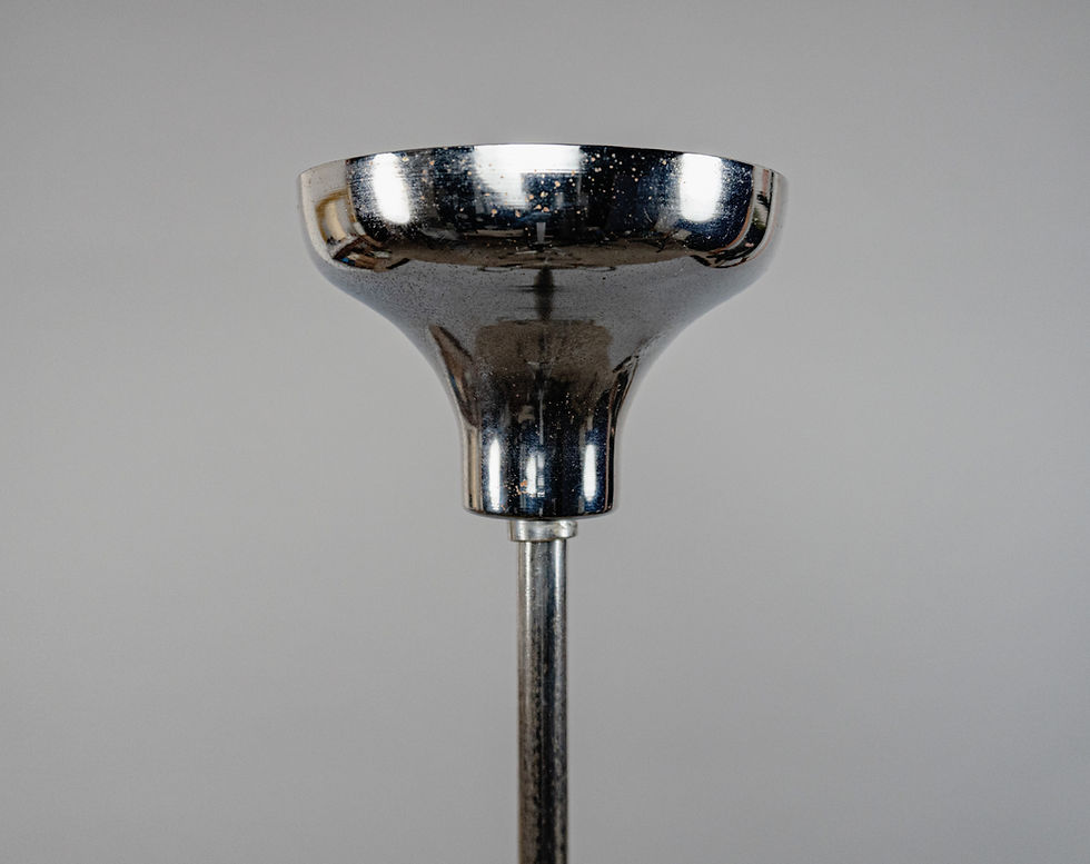 Thumbnail: Vintage XXL 1960s Italian Mazzega (attrib.) Murano Glass & Chrome Chandelier