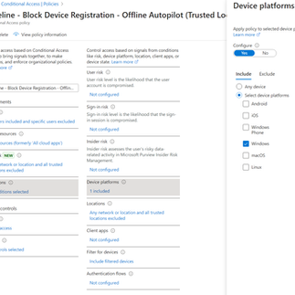 Conditional Access Windows Device Platform