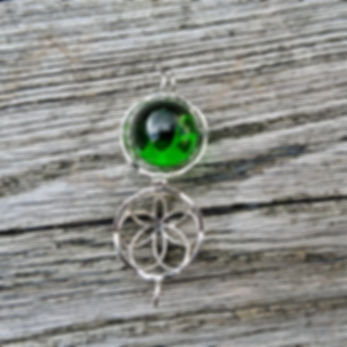 Zilverkleurige seed of life hanger