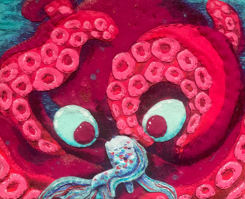 Rainbow fish and octopus