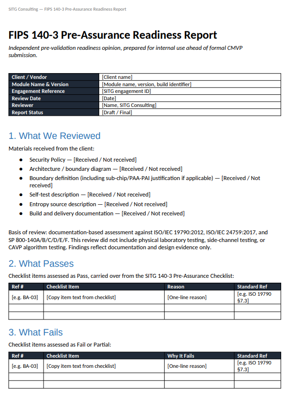 FIPS 140-3 Gap Analysis: fix the module before the lab, not after