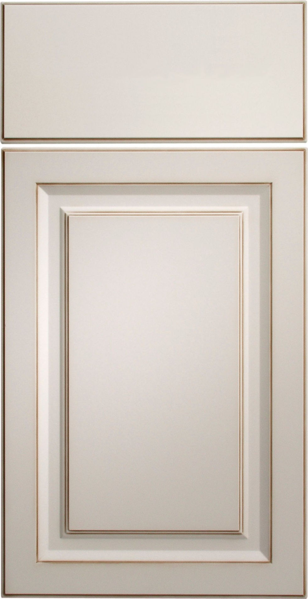 White Satin with Walnut Glaze (Slab Draw
