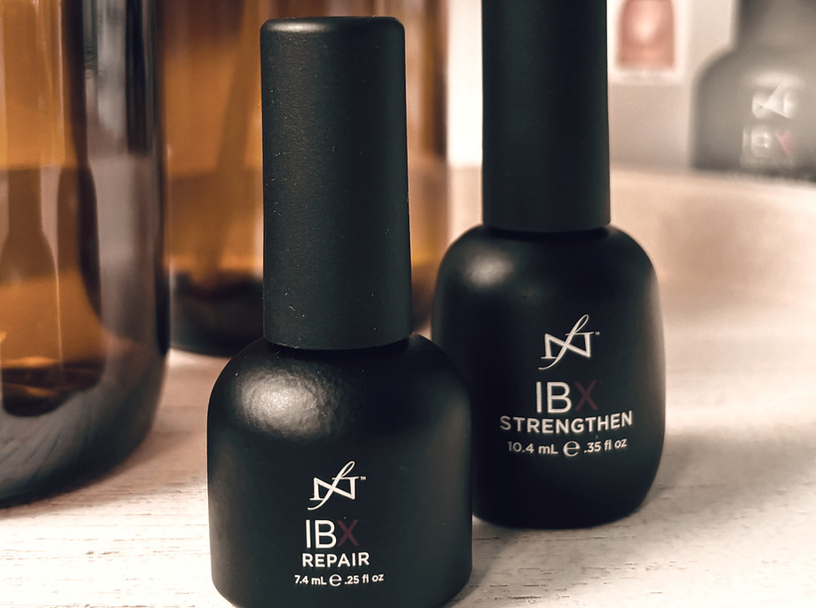 IBX Nail strengthener bottles.