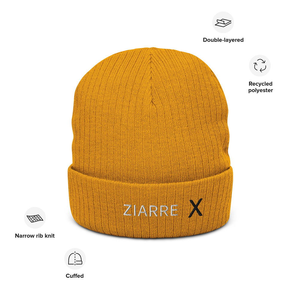 Thumbnail: ZIARRE Ribbed Knit Beanie