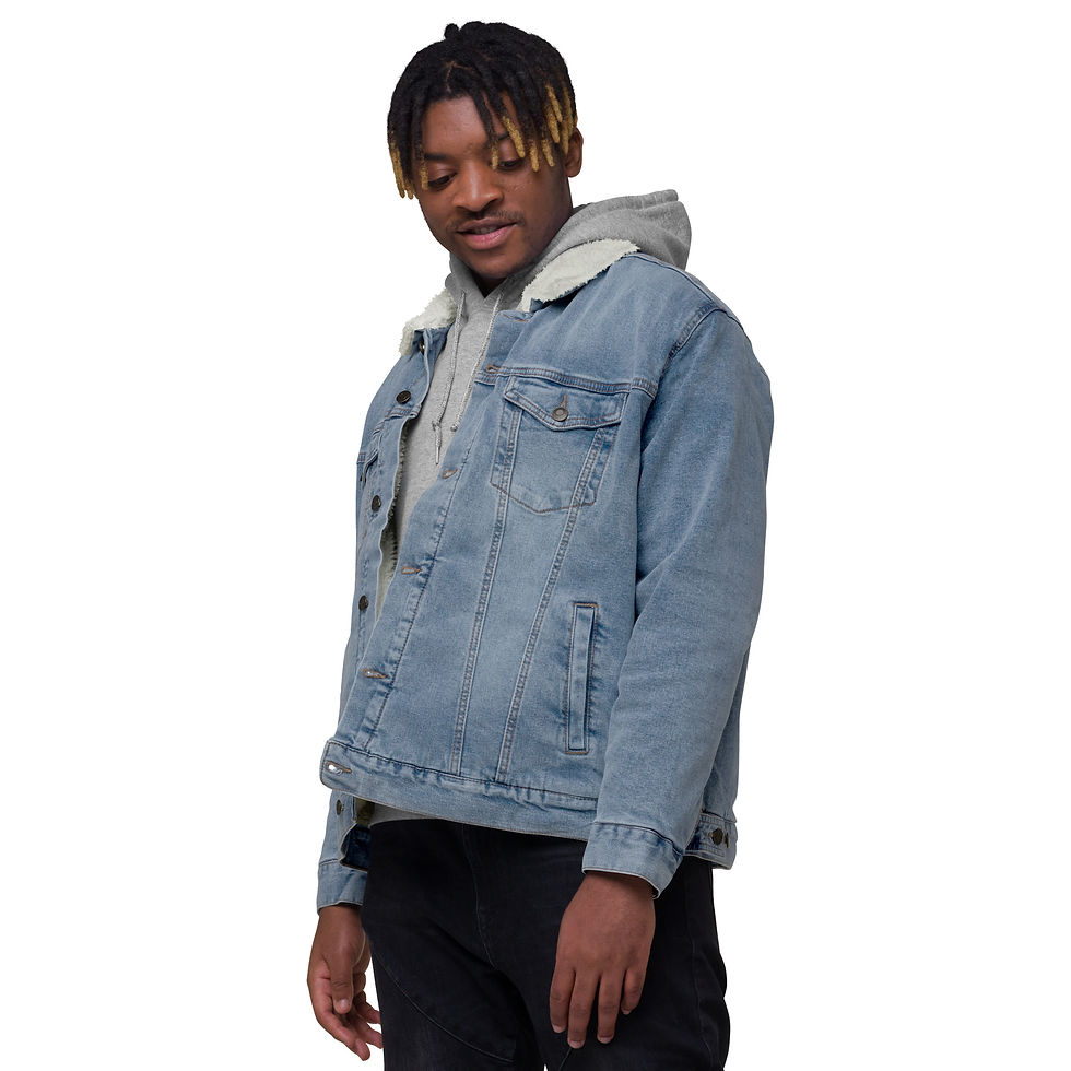 Thumbnail: ZIARRE Denim Sherpa Jacket (Unisex)