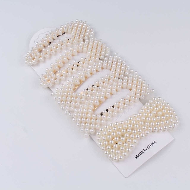 Thumbnail: ZIARRE 5Pcs/Set Fashion Pearl Hair Clip