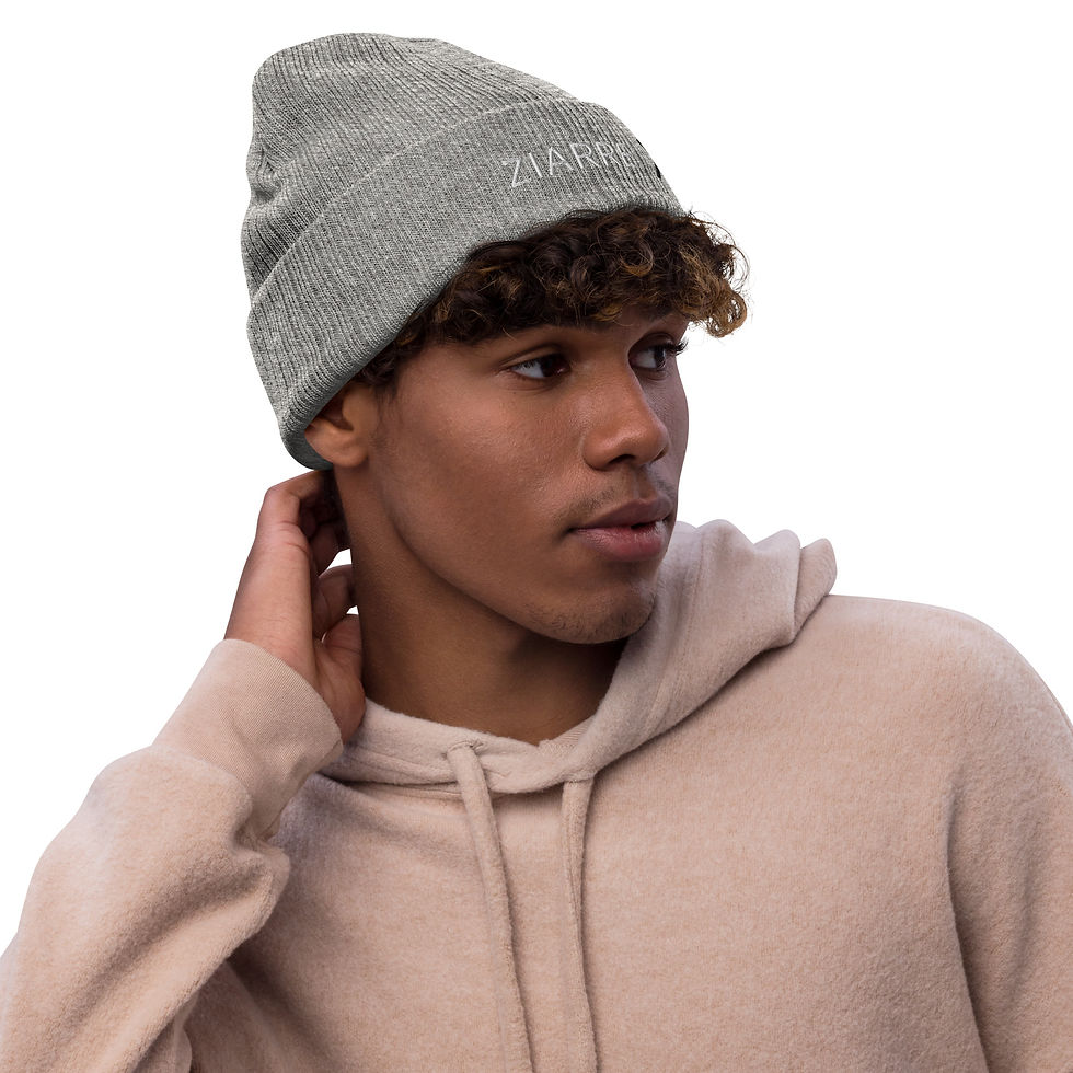 サムネイル： ZIARRE Ribbed Knit Beanie
