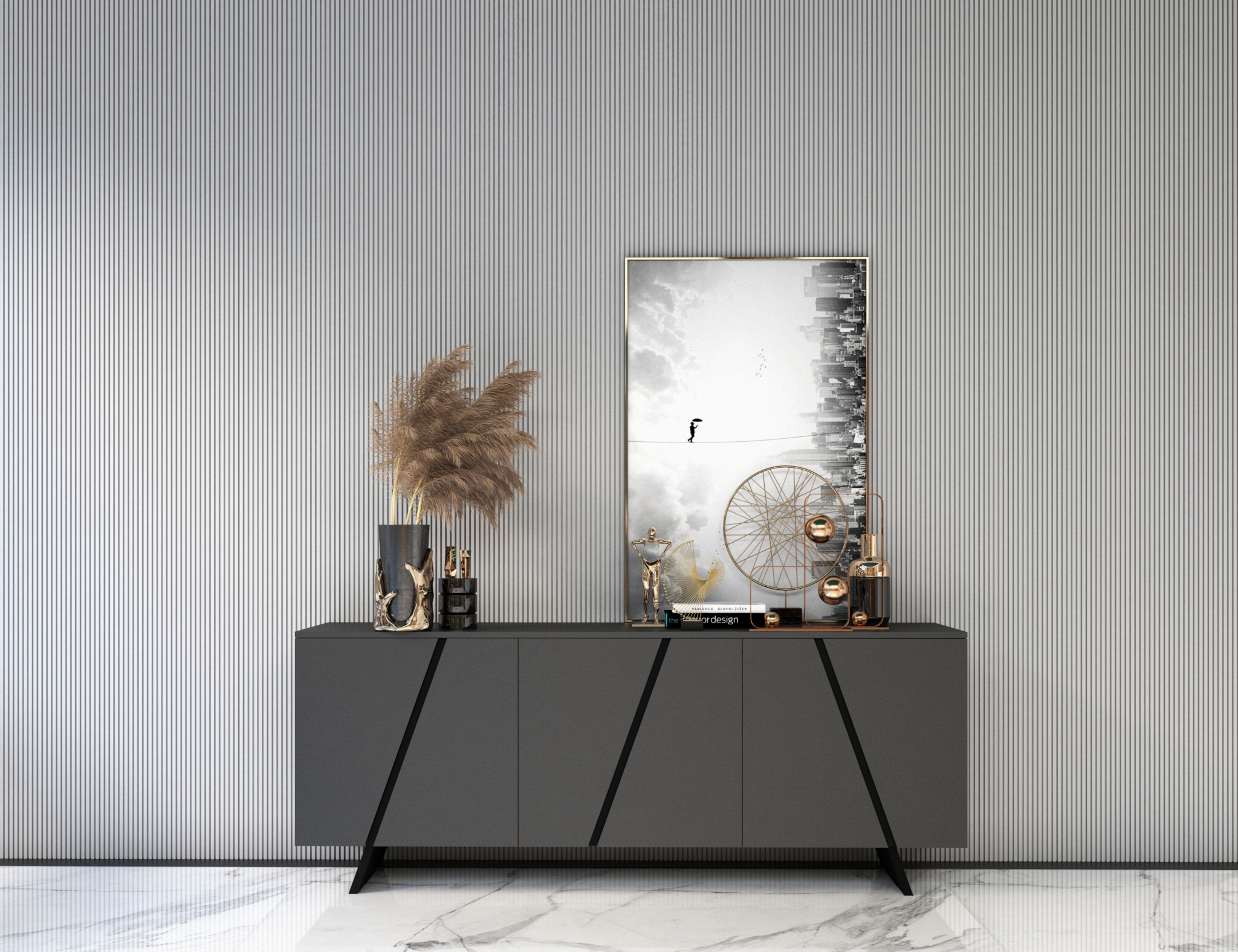 Sharp Shadow Grey Buffet