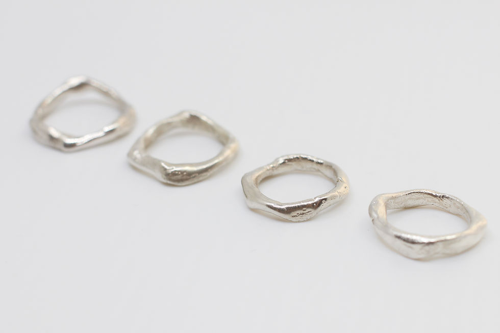 Handcrafted sterling silver ring with matte polished finish.