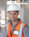 Worker with White Helmet