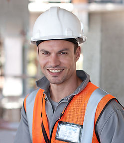 young male construction worker