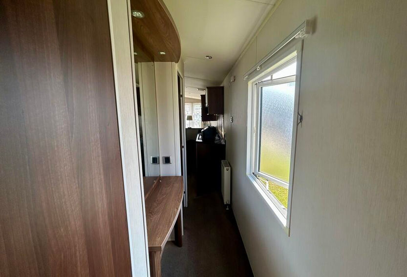 Walk way area with with shelving