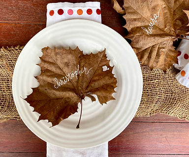 leaf place card