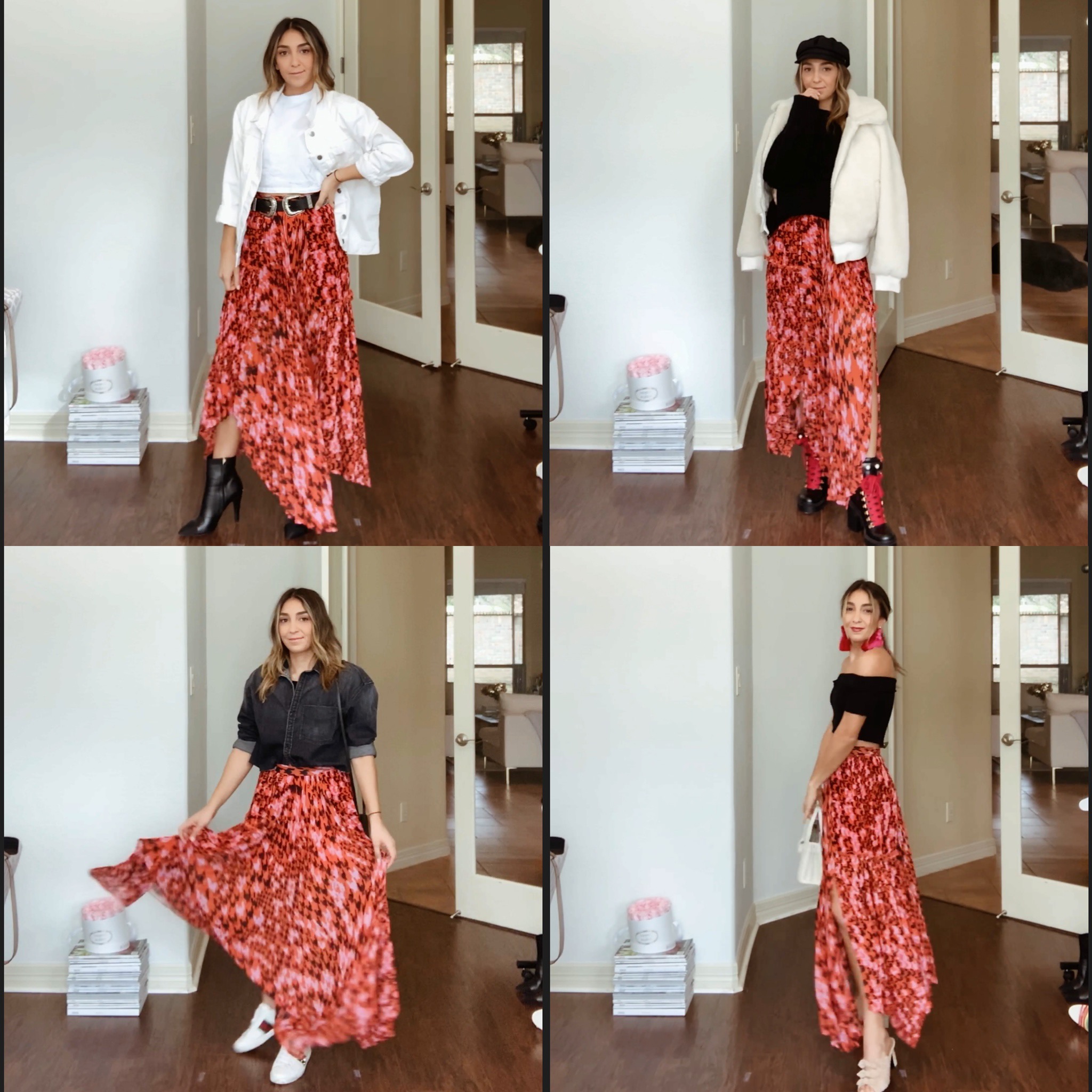 4 way to style a Midi Skirt