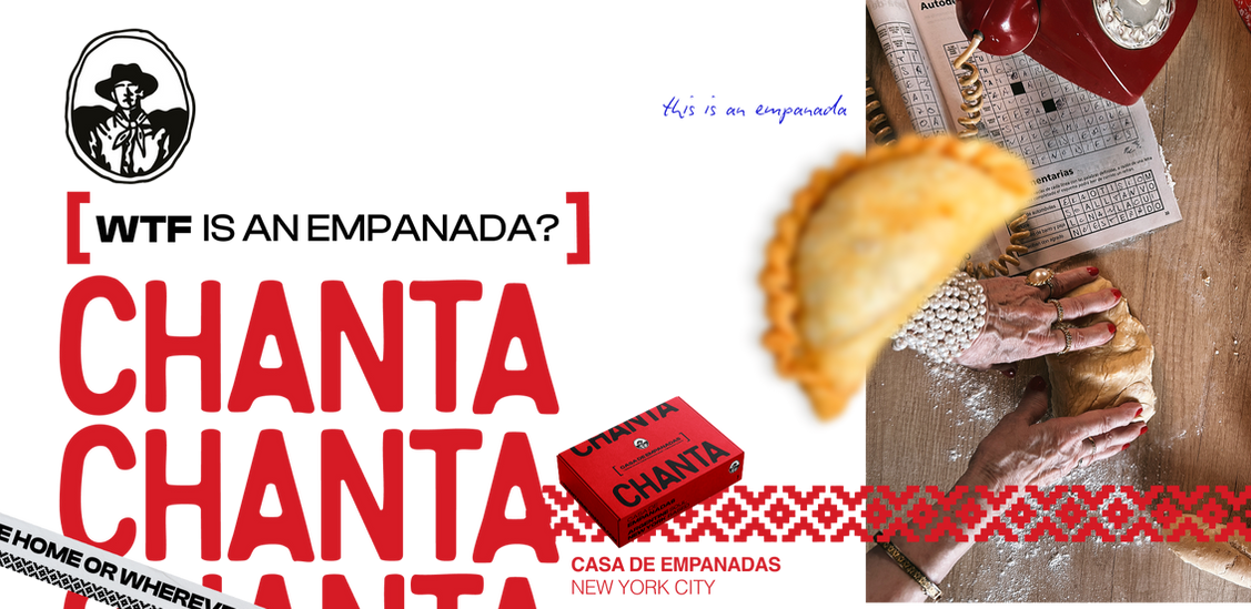 Chanta Argentine Empanadas NYC. Best hand-made empanadas in Hell's Kitchen (888 8th Ave) and West Village (333 6th Ave). Authentic flavors including beef, chicken, and vegetarian options. Perfect for a quick bite, delivery and  catering in Manhattan.