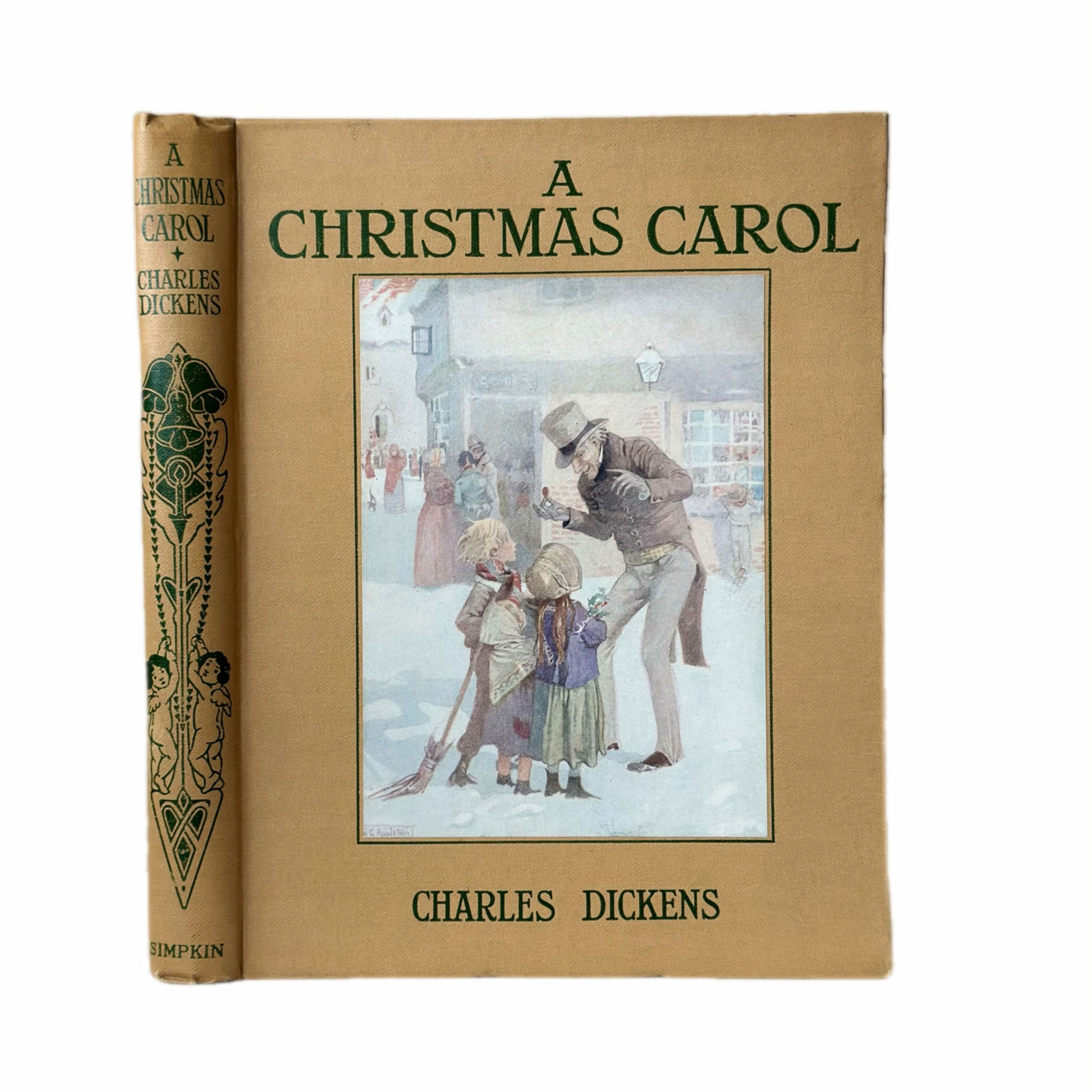 1914 A Christmas Carol being A Ghost Story of Christmas by Charles Dickens.