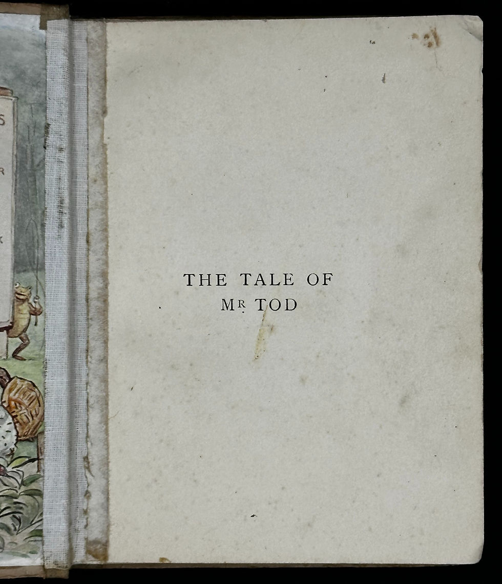 Thumbnail: 1912 The Tale of Mr Tod by Beatrix Potter.