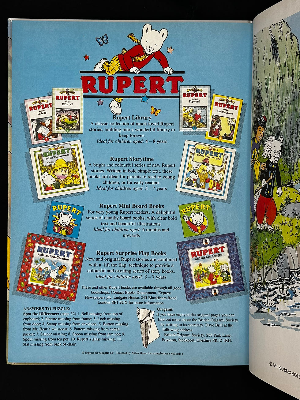 Thumbnail: 1991 Rupert - The Daily Express Annual No. 56